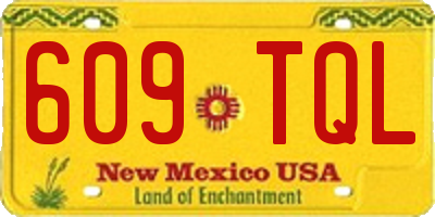 NM license plate 609TQL