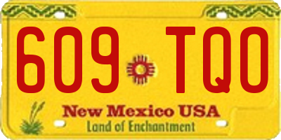 NM license plate 609TQO