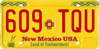 NM license plate 609TQU