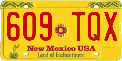 NM license plate 609TQX