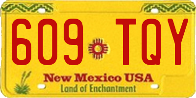 NM license plate 609TQY