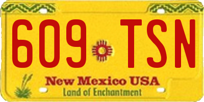 NM license plate 609TSN