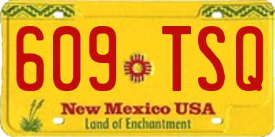 NM license plate 609TSQ