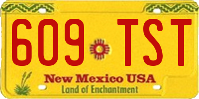 NM license plate 609TST