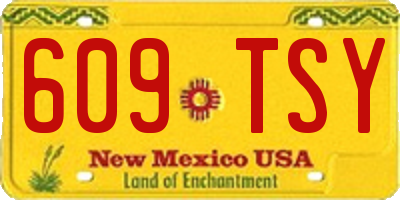 NM license plate 609TSY