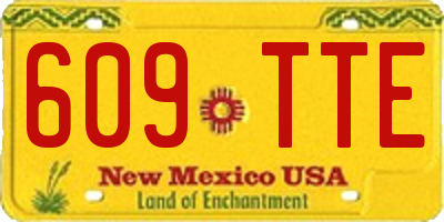 NM license plate 609TTE