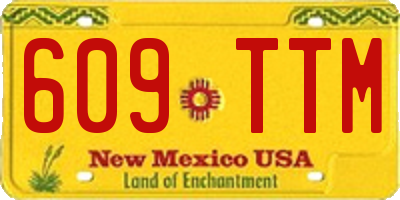 NM license plate 609TTM