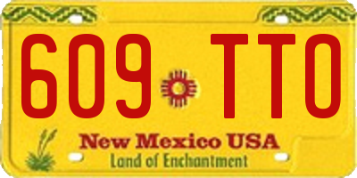 NM license plate 609TTO