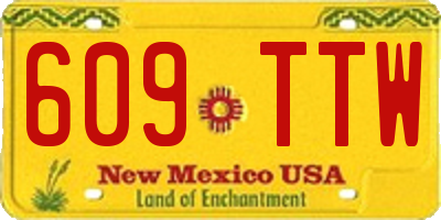 NM license plate 609TTW