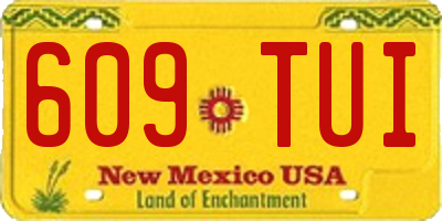 NM license plate 609TUI