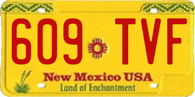 NM license plate 609TVF