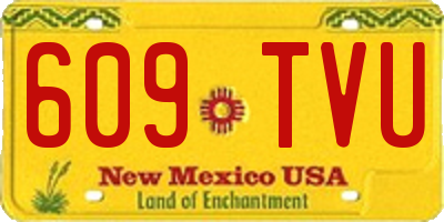 NM license plate 609TVU