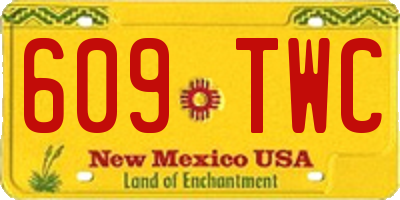 NM license plate 609TWC