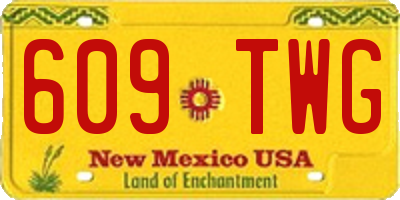 NM license plate 609TWG