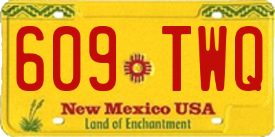 NM license plate 609TWQ