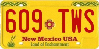 NM license plate 609TWS