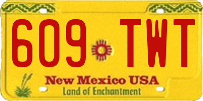 NM license plate 609TWT