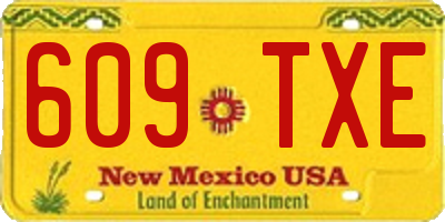 NM license plate 609TXE