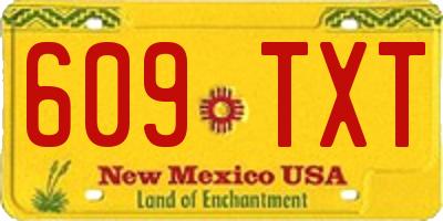 NM license plate 609TXT