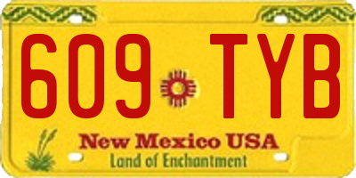 NM license plate 609TYB