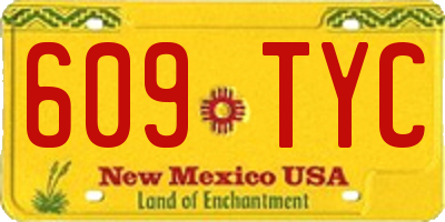 NM license plate 609TYC