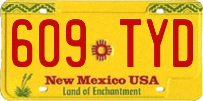 NM license plate 609TYD