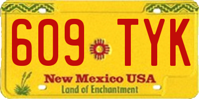 NM license plate 609TYK