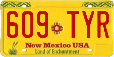 NM license plate 609TYR