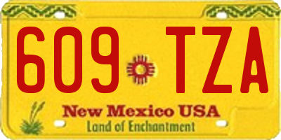 NM license plate 609TZA