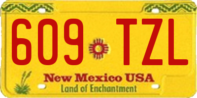 NM license plate 609TZL