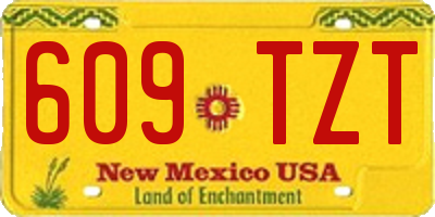 NM license plate 609TZT