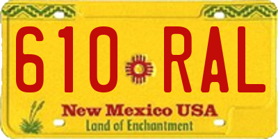 NM license plate 610RAL