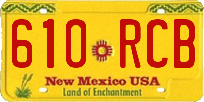 NM license plate 610RCB