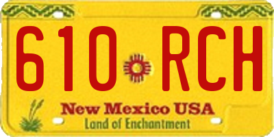 NM license plate 610RCH