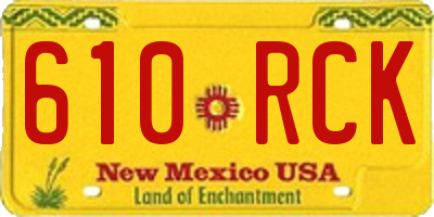 NM license plate 610RCK