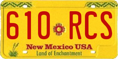 NM license plate 610RCS