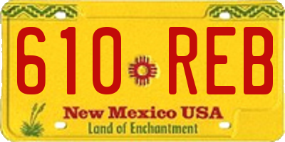 NM license plate 610REB