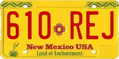 NM license plate 610REJ