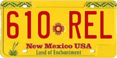 NM license plate 610REL