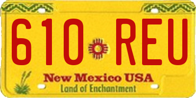 NM license plate 610REU