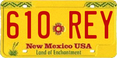 NM license plate 610REY