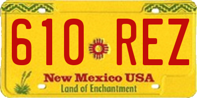 NM license plate 610REZ