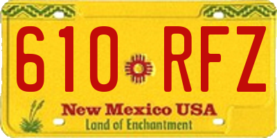 NM license plate 610RFZ