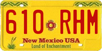NM license plate 610RHM