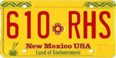 NM license plate 610RHS