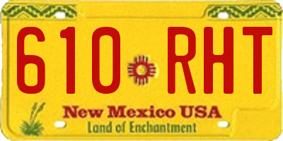 NM license plate 610RHT