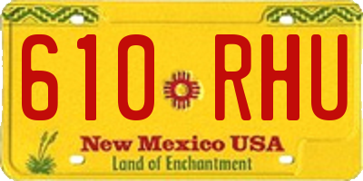 NM license plate 610RHU