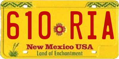 NM license plate 610RIA