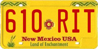 NM license plate 610RIT