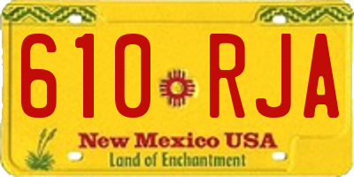 NM license plate 610RJA